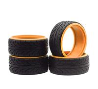 VXELY 4pcs 1:10 RC Car Medium Drift Tires, for Kyosho, for Tamiya, for HPI, for Redcat Racing, for HSP, 94123/94103 Rc Car Tyre(5010-o)