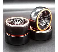 VXELY 4Pcs RC 1:10 Drift Car ABS Wheel Rim Tyre Tires, for HSP, 94123/94122/94103/D4/D3 Rc Car Tyre(9065-5005Y)