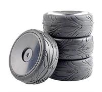 VXELY 4PCS Rubber RC Racing Tires Car On Road Wheel Rim, for HSP, for HPI, 901 ALL 1/10, for HSP, 94123/94122/94103/D4/D3 Rc Car Tyre(901B-6084)