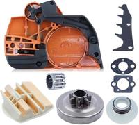 VXELY Chainsaw Brake Clutch Cover 8pcs, for Husqvarna, 445 450 with .325#34; 7T Clutch Drum, Worm Gear, Air Filter, Needle Bearing, Felling Dog, Gasket Replacement Parts, for 544097902 (8 Pack) Chains
