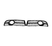 VXELY For A4 B7 Sports Edition 2006-2008 2Pcs Honeycomb Perforated Front Fog Light Frame Auto Modified Parts 8E0807681F 8E0807682F Fog Light Trim Frame(BLACK Gloss Black)
