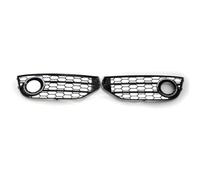 VXELY For A4B8 Touring Edition 2007-2010 2Pcs Honeycomb Perforated Front Fog Light Frame Auto Modified Parts 8K0807681J 8K0807681 Fog Light Trim Frame(BLACK With plating)