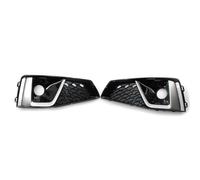 VXELY For A4L Sports Edition 2018-2020 2Pcs Front Fog Light Frame Auto Modified Parts 8WD807681J 8WD807682J Fog Light Trim Frame(BLACK Honeycomb)