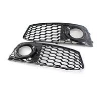 VXELY For Replace A4B8 2009-2011 2Pcs Mesh Type Perforated Fog Light Frame Grill Auto Spare Parts 8KD807682 8KD807681 Fog Light Trim Frame(BLACK Black)