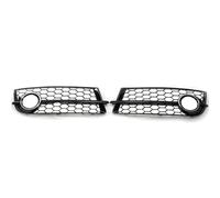 VXELY For TT 2007-2010 2Pcs Honeycomb Perforated Front Fog Light Frame Auto Modified Parts 8J0807682 8J0807681 Fog Light Trim Frame(BLACK With plating)