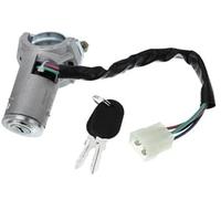 VXELY Ignition Switch Lock Cylinder Assembly Kit Compatible, for Peugeot, J5 1981-1994, Durable Metal Silver Tone Key Starter Replacement Ignition Switch Lock