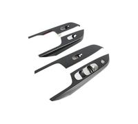 VXELY Window Glass Lift Switch Cover Trim, for Nissan, Navara NP300 2016-2021 Car Carbon Fibre Button Panel Sticker Accessories Control Window Switch Cover