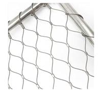 VXHCS 304 Stainless Steel Rope Net, Flexible Cable Balustrade Mesh, 5cm/1.5mm Balcony Stair Fall Protection Fence Garden Farm Decor Fence Safety Netting(1.5x5m/4.9x16.4ft)