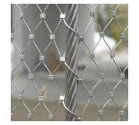 VXHCS Stainless Steel Rope Net, 10cm/2mm Metal Garden Wire Mesh Netting, Safety for Railings, Easy to Cut(0.8x5m/2.6x16.4ft)