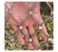 VXHCS Stainless Steel Rope Net, Flexible Cable Balustrade Mesh, 5cm/2mm High Altitude Anti-Fall Fence, Stretchable Balustrade Infill Mesh (1.2x25m/3.9x82ft)