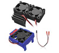 VXL-3s ESC Cooling Fan and Motor Cooling Dual Fan Set Fit for 1/10 Traxxas Slash 4×4 VXL Rustler 4X4 Stampede 4X4 Hoss 4×4 Velineon VXL-3s, Black