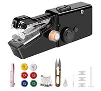 VxoDhuuo Handheld Sewing Machine, Mini Sewing Machine Handheld, Cordless Portable Electric Sewing Machines with Sewing Accessories for Beginners, Suitable for Clothing, Curtains, DIY Home Travel,Black