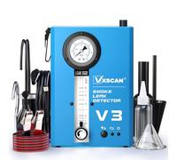 VXSCAN Automotive Smoke Machine Leak Detector,EVAP Smoke Machine for Cars with Built-in Air Pump and Pressure Gauge, Flow Meter, Dual Mode for All DC12V Vehicles in Vacuum,Fuel and Other Cars System