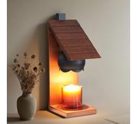 VXUNLIOR Wooden Candle Warmer Lamp, Wall-Mountable, Vintage Farmhouse Style