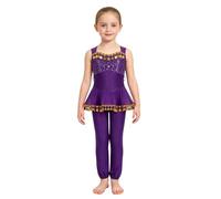 Vxuxlje Kids Princess Costume Performance Practice Pageant Purple 15-16 Years