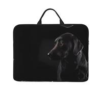 VXXNlnn 14in Black Labrador Print Laptop Case Sleeve Bag - Portable Shoulder Briefcase for Business Travel, Commuting
