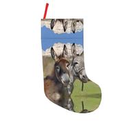 VXXNlnn 18in Christmas Stockings - Funny Donkeys Full-Print Fireplace Hanging Holiday Decoration, Home & Office Decor
