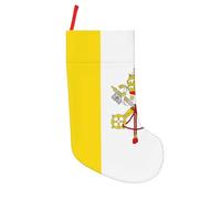 VXXNlnn 18in Christmas Stockings - Vatican flag Full-Print Fireplace Hanging Holiday Decoration, Home & Office Decor
