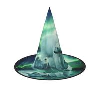 VXXNlnn 2 PCS Halloween Hat - Witches Northern Lights Polar Bear Print Decor Party, Cosplay Role Play Festival Carnival Headband for Festive, Easter