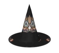 VXXNlnn 2 PCS Halloween Hat - Witches Owl in African Indian Totem Print Decor Party, Cosplay Role Play Festival Carnival Headband for Festive, Easter