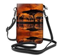 VXXNlnn Africa Giraffe Majestic Tree Print Small Cell Phone Purse â€“ Roomy Wallet with Adjustable Strap, Perfect for Travel and Daily Life