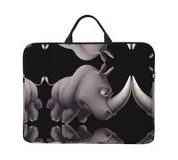 VXXNlnn angry rhino Print 14in Laptop Case Sleeve Bag - Portable Handle, Ideal for Business Trips, Commuting, and Travel
