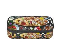 VXXNlnn Beautiful Breakfast Print Pencil Case – Multi-Purpose Pen Organizer, Stationery Bag, Perfect for School, Office, and Travel