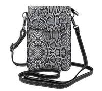 VXXNlnn Black White Snakeskin Print Small Cell Phone Purse â€“ Roomy Wallet with Adjustable Strap, Perfect for Travel and Daily Life