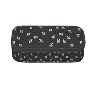VXXNlnn Bumble Bees Print Pencil Case â€“ Multi-Purpose Pen Organizer, Stationery Bag, Perfect for School, Office, and Travel