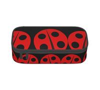 VXXNlnn Cartoon Ladybug Print Pencil Case â€“ Multi-Purpose Pen Organizer, Stationery Bag, Perfect for School, Office, and Travel