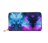 VXXNlnn Cool Star River Print Leather Wallet â€“ Long Clutch for Women, Thin Bifold Checkbook Wallet with Card Holder, Coin Pocket