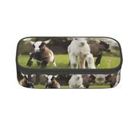 VXXNlnn Cute Goat's Print Pencil Case – Multi-Purpose Pen Organizer, Stationery Bag, Perfect for School, Office, and Travel