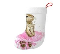 VXXNlnn Cute Rabbit Print Christmas Stocking 18 Inches â€“ Fireplace Hanging Holiday Party Decoration, Happy Home Decor