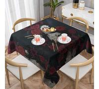 VXXNlnn Day of the Dead Girl Print Tablecloth â€“ 54"x54" Square Dining Table Cover, Tablecloth for Coffee Tables, Picnics & Holiday Decor