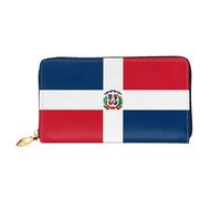 VXXNlnn Dominican Republic Print Leather Wallet â€“ Long Clutch for Women, Thin Bifold Checkbook Wallet with Card Holder, Coin Pocket