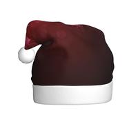VXXNlnn Festive Christmas Hat for Adults – Unisex Santa Hat with Abstract Red Dragonfly Print Design, Perfect for Xmas, Holiday Parties