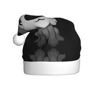 VXXNlnn Festive Christmas Hat for Adults – Unisex Santa Hat with adorable schnauzer Print Design, Perfect for Xmas, Holiday Parties