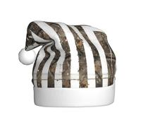 VXXNlnn Festive Christmas Hat for Adults – Unisex Santa Hat with American Camouflage Print Design, Perfect for Xmas, Holiday Parties