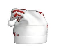 VXXNlnn Festive Christmas Hat for Adults â€“ Unisex Santa Hat with Baseball Lace Close Up Print Design, Perfect for Xmas, Holiday Parties