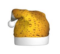 VXXNlnn Festive Christmas Hat for Adults â€“ Unisex Santa Hat with Beer Wallpaper Print Design, Perfect for Xmas, Holiday Parties