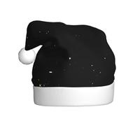 VXXNlnn Festive Christmas Hat for Adults – Unisex Santa Hat with Black White Dot Print Design, Perfect for Xmas, Holiday Parties