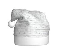 VXXNlnn Festive Christmas Hat for Adults â€“ Unisex Santa Hat with Brick Wall Print Design, Perfect for Xmas, Holiday Parties