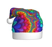 VXXNlnn Festive Christmas Hat for Adults â€“ Unisex Santa Hat with Bright Color Print Design, Perfect for Xmas, Holiday Parties