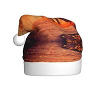 VXXNlnn Festive Christmas Hat for Adults â€“ Unisex Santa Hat with Fall Beautiful Autumn Print Design, Perfect for Xmas, Holiday Parties