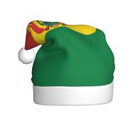VXXNlnn Festive Christmas Hat for Adults – Unisex Santa Hat with Flag of Bolivia Print Design, Perfect for Xmas, Holiday Parties