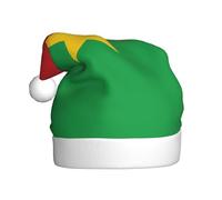 VXXNlnn Festive Christmas Hat for Adults â€“ Unisex Santa Hat with Flag of Burkina Faso Print Design, Perfect for Xmas, Holiday Parties