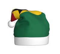 VXXNlnn Festive Christmas Hat for Adults – Unisex Santa Hat with Flag of Ghana Print Design, Perfect for Xmas, Holiday Parties