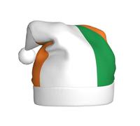 VXXNlnn Festive Christmas Hat for Adults â€“ Unisex Santa Hat with Flag of Ivory Coast Print Design, Perfect for Xmas, Holiday Parties