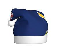 VXXNlnn Festive Christmas Hat for Adults â€“ Unisex Santa Hat with Flag of the Turks and Caicos Islands Print Design, Perfect for Xmas, Holiday Parties