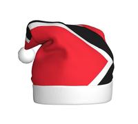 VXXNlnn Festive Christmas Hat for Adults â€“ Unisex Santa Hat with Flag of Trinidad and Tobago Print Design, Perfect for Xmas, Holiday Parties